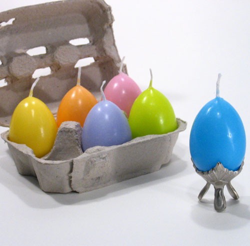 You can find these colored Easter egg candles at Discount Candles