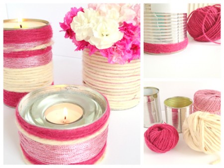 Craft Ideas Yarn on Heart Handmade Uk Has A Clever Idea For Wrapping Tin Cans With Yarn